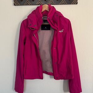 Hollister Women's Fuchsia hooded Jacket, size M